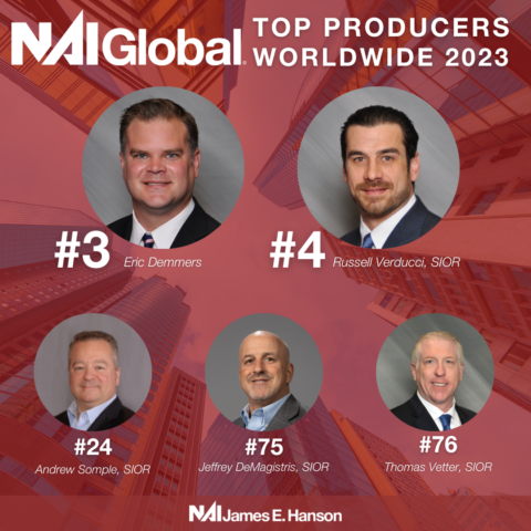 Five NAI James E. Hanson Brokers Honored as NAI Global’s 2023 Top