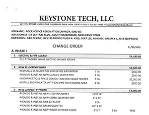 Improvements Change Order