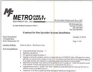 Sprinkler Contract